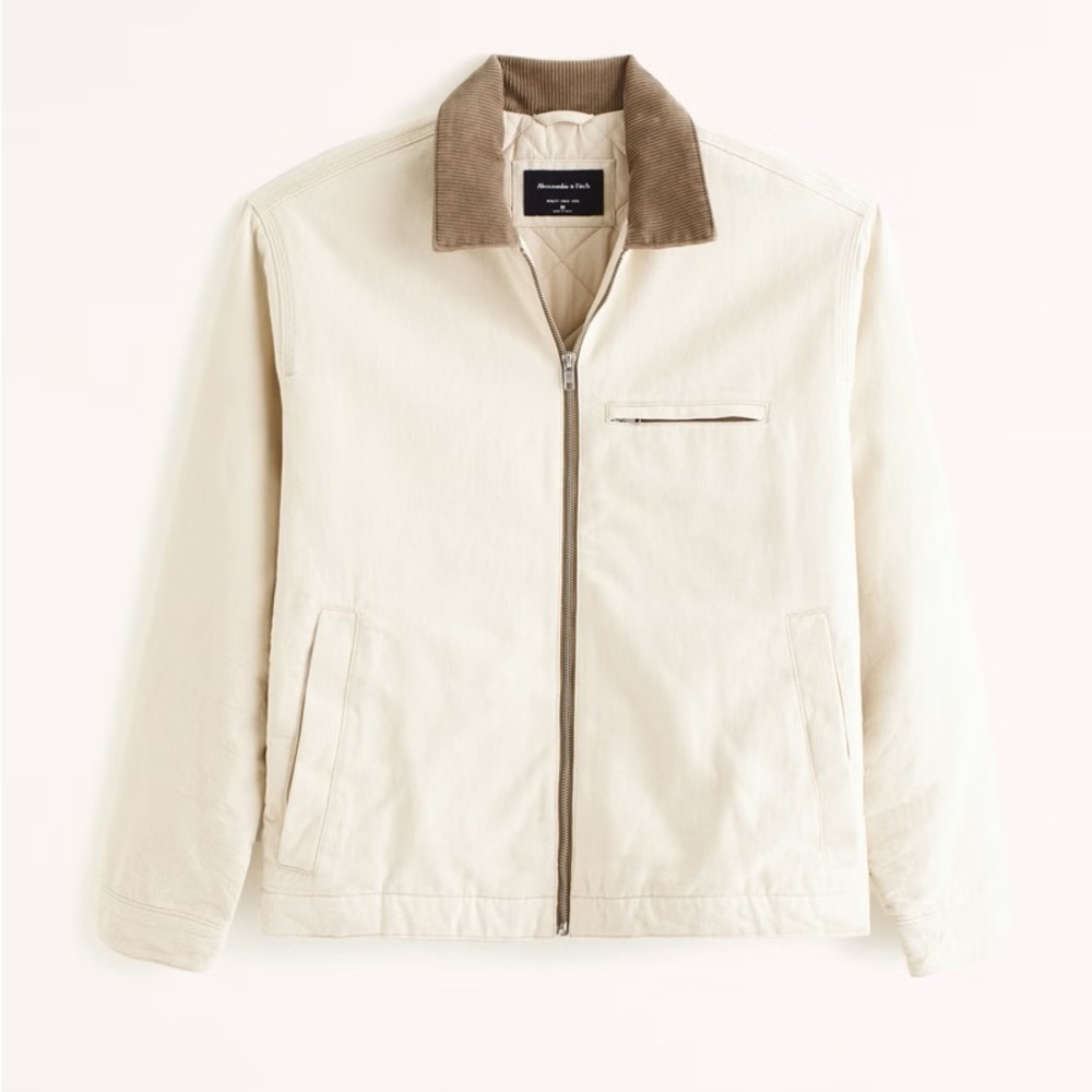Workwear Lined Jacket in Cream